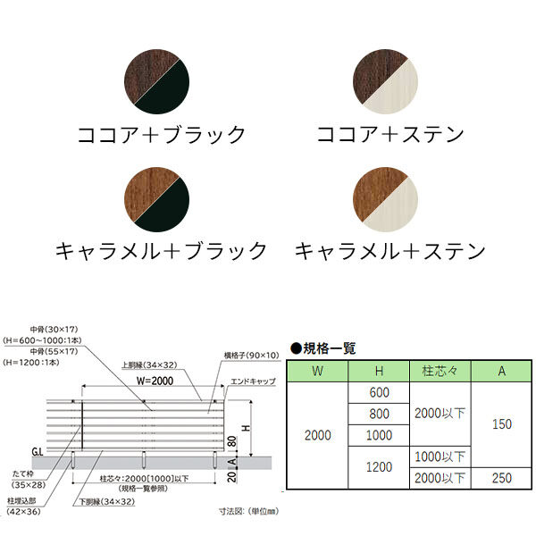 キロスタイル 木調板張フェンス 本体 T80 