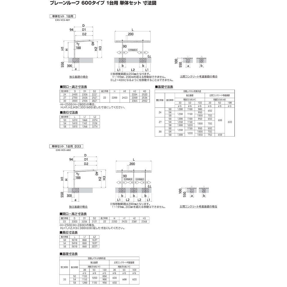 【商品のみ】カーポート 1台用 YKK YKKAP PLAIN ROOF プレーンルーフ 600タイプ 単体セット 54-33M H25 複合色(ラミネート) 単色