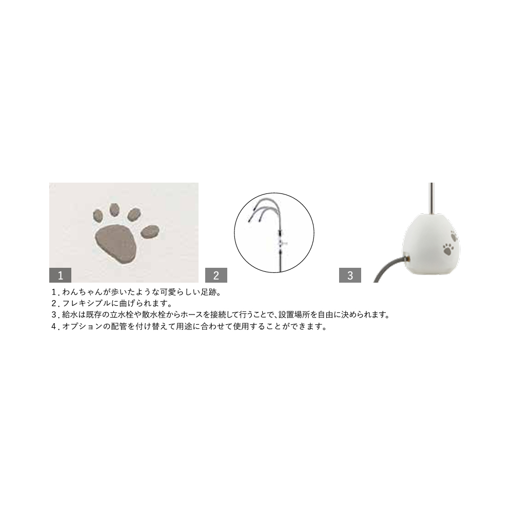 ニッコーエクステリア ニッコー わんGOOシリーズ 立水栓ユニット コロン ミスト用配管 + 立水栓用配管セット OPB-RS-41/K1001/K1002 