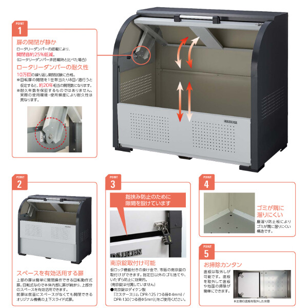 ダイケン クリーンストッカー CKR-2 CKR-1306-2『ゴミ袋(45L)集積目安　14袋 世帯数目安 7世帯 ゴミ収集庫 ダストボックス ゴミステーション 屋外』 