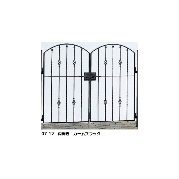 ヤマト工芸 YKKAP シャローネシリーズ トラディシオン門扉5B型 07-12 門柱・両開きセット