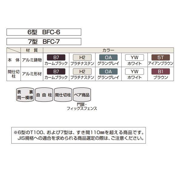 YKK シャローネシリーズ トラディシオンフェンス7型 本体 T60 BFC-7 『アルミフェンス 柵 H600ｍｍ用』 