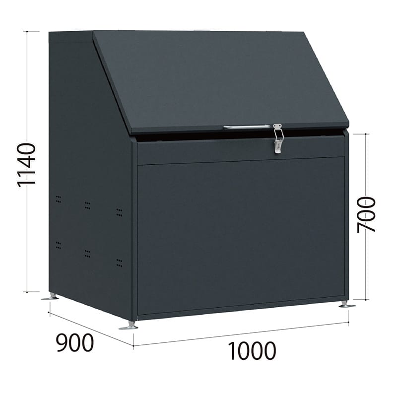 田窪工業所 タクボ物置 ゴミ集積庫 クリーンキーパー CK-D1009Y 幅100cm 奥行90cm 高さ114cm 容量約775L ゴミ袋45L約17袋 目安世帯数約8世帯 