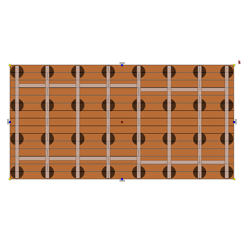 プレイリーホームズ Grad デッキシステム 2間 × 6尺（364cm × 185.4cm） デッキ材：エステックウッド ヒノキ材 サイズ変更可 お問い合わせください 