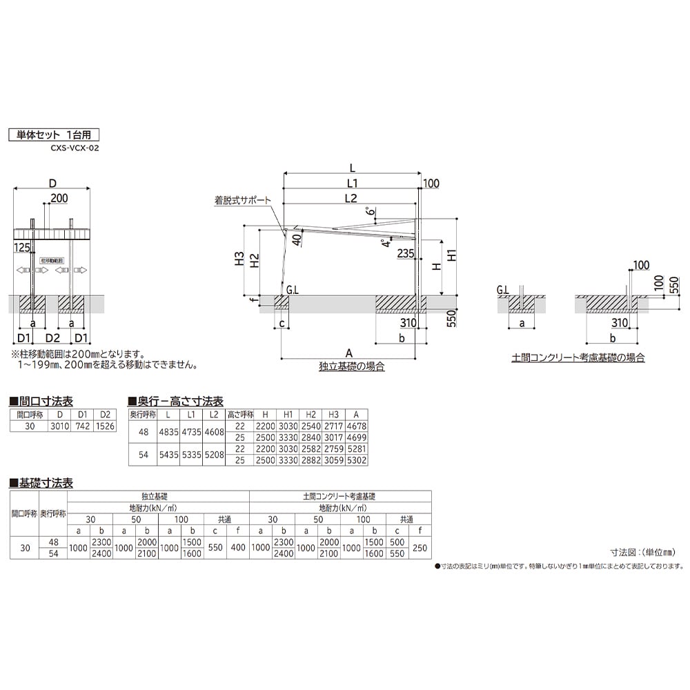 【商品のみ】 カーポート 1台用 YKK YKKAP PLAIN ROOF プレーンルーフ 600タイプ 後方支持 1台用 54-30M H25 複合色(ラミネート) 木調色