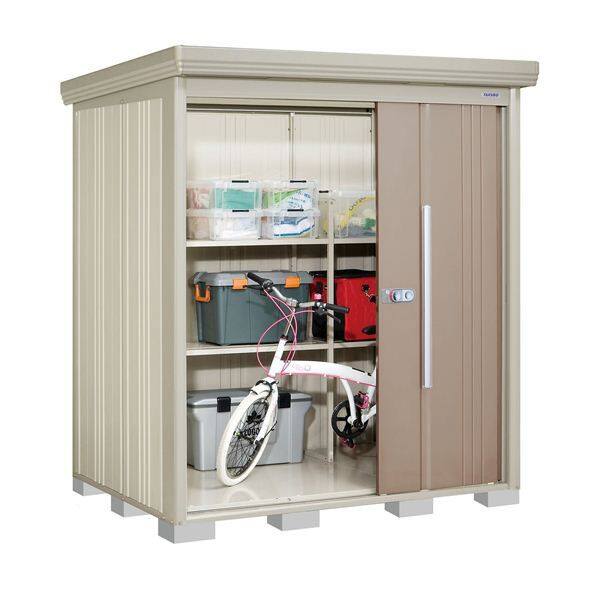 ND-S1814 田窪工業所 タクボ物置 ND／ストックマン 背面棚 標準屋根 多雪型 カーボンブラウン