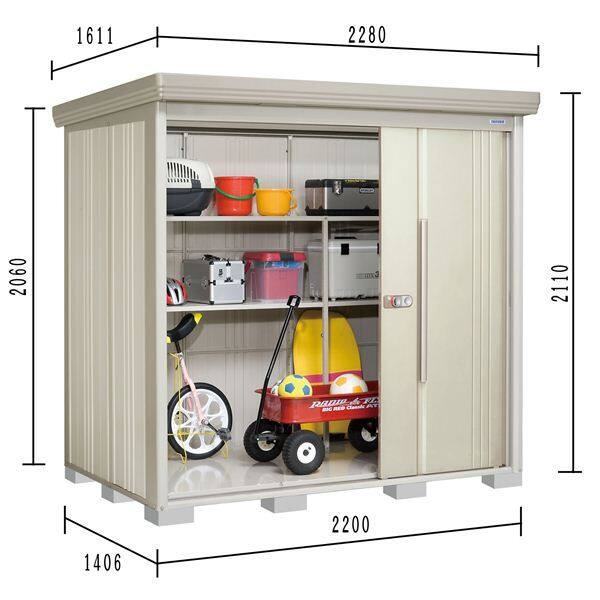 ND-Z2214 田窪工業所 タクボ物置 ND／ストックマン 背面棚 結露減少屋根 一般型 ムーンホワイト