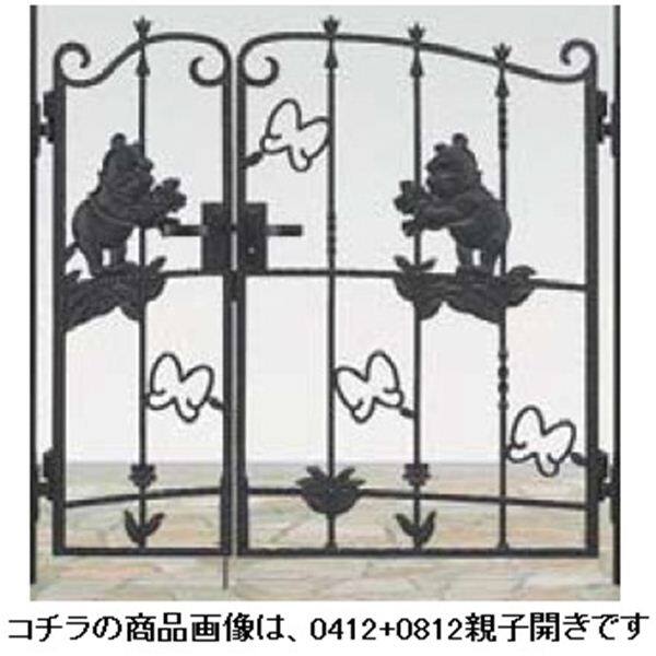 完全送料無料 エクステリアのキロ 店リクシル 新日軽 ディズニー門扉 角門柱式 ミッキーA型 0812 片開き ブラック