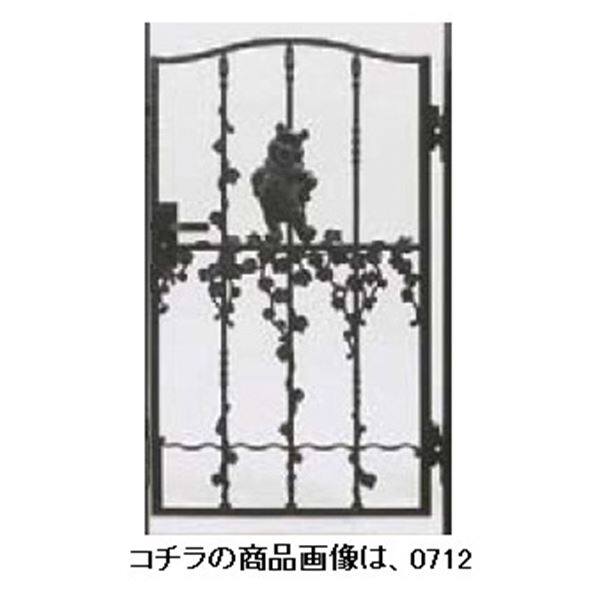 リクシル 新日軽 ディズニー門扉 角門柱式 プーさんB型 0612 片開き ブラック