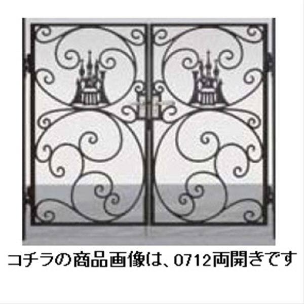 リクシル 新日軽 ディズニー門扉 角門柱式 プリンセスA型（シンデレラ） 0810 両開き ブラック