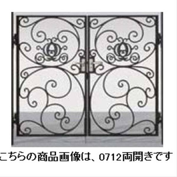 リクシル 新日軽 ディズニー門扉 角門柱式 プリンセスA型（かぼちゃの馬車） 0610 両開き ブラック