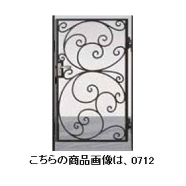 リクシル 新日軽 ディズニー門扉 角門柱式 プリンセスA型（唐草） 0610 片開き ブラック