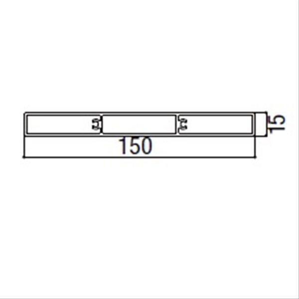 大特価!!】 デザイナーズパーツ 平板 15×100壁付用 L寸法4000mm アルミ形材色