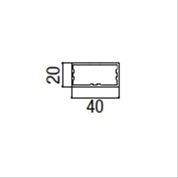 リクシル デザイナーズパーツ 角面材 20×40 L=2000 マテリアルカラー 8TYD19□□ 『外構DIY部品』 