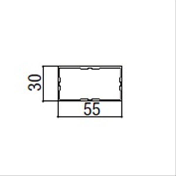 リクシル デザイナーズパーツ 角面材 30×55 L=2000 アルミ形材カラー 8TYD21□□ 『外構DIY部品』 