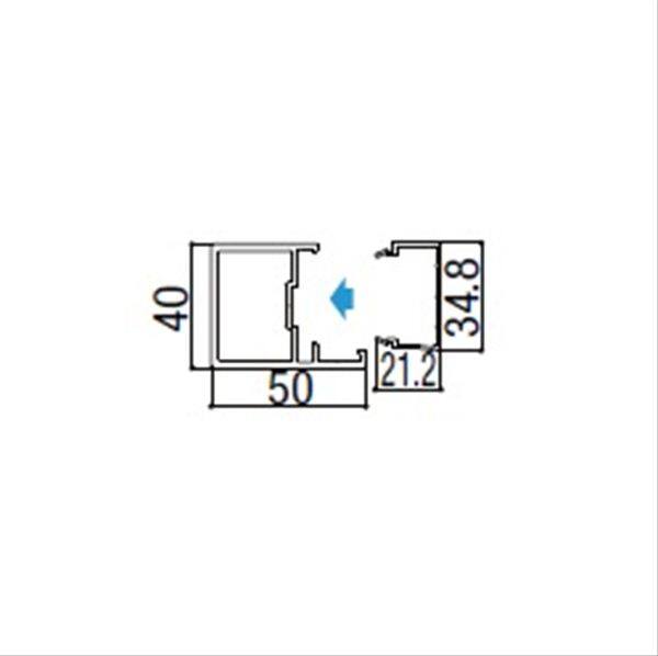 リクシル デザイナーズパーツ 柱材 40×50横張り用 L=1850 マテリアルカラー 8TYD45□□ 『外構DIY部品』 