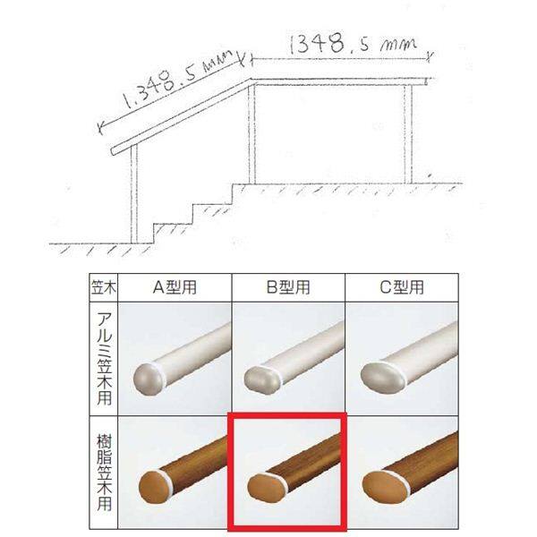 『セット販売』　YKKAP　歩行補助用手すり　パルトナーUDフェンス1型　B型笠木　1コーナーセット　 手すり：樹脂カラー