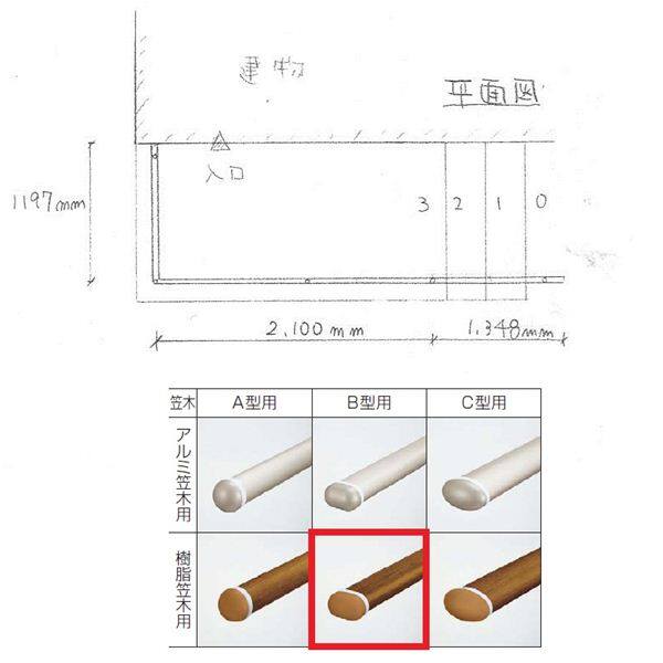 『セット販売』　YKKAP　歩行補助用手すり　パルトナーUDフェンス1型　B型笠木　2コーナーセット　 手すり：樹脂カラー