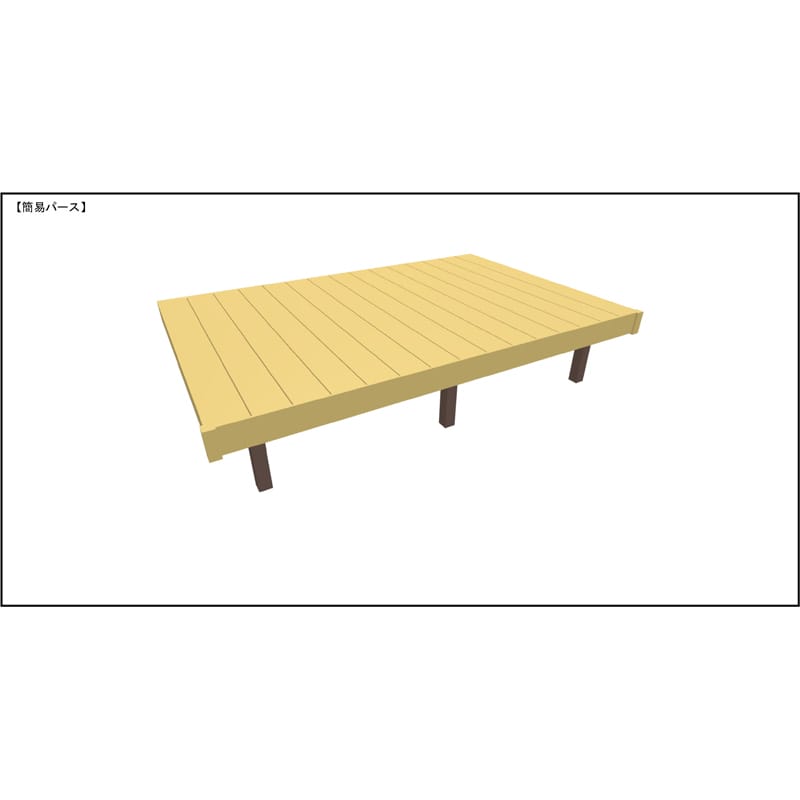 LIXIL リクシル 人工木ウッドデッキ 樹ら楽 プレーンタイプ 1.5間（2750mm） × 6尺（1828mm） 幕板Bセット 束柱Aタイプ（固定） 標準束柱（550mm） 