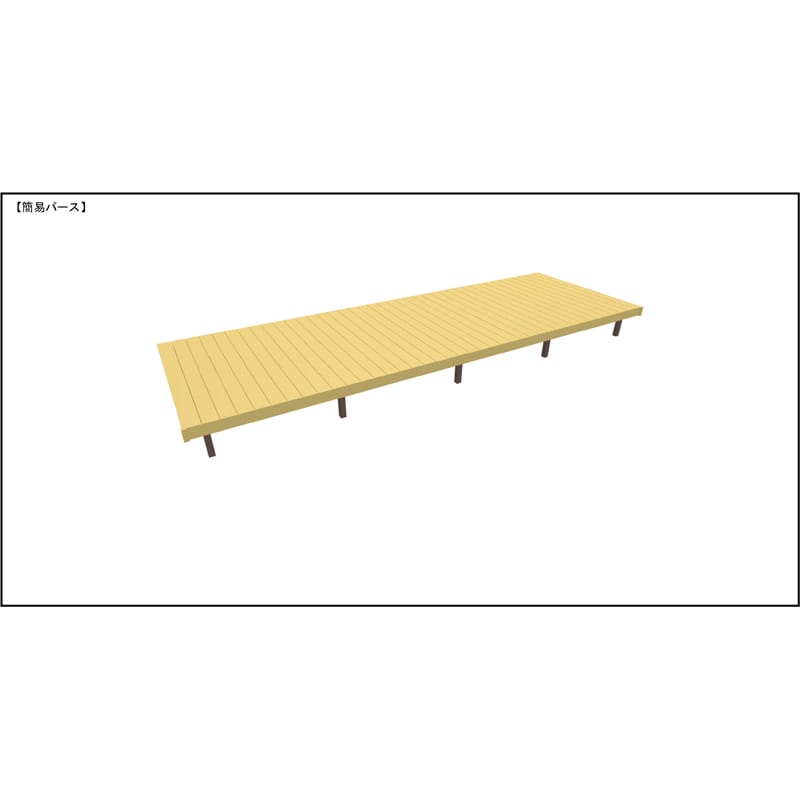 LIXIL リクシル 人工木ウッドデッキ 樹ら楽 プレーンタイプ 4.0間（7250mm） × 8尺（2428mm） 幕板Bセット 束柱Aタイプ（固定） 標準束柱（550mm） 