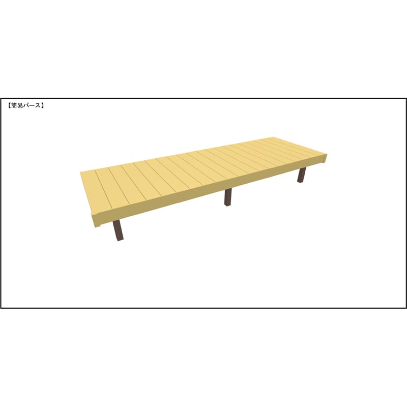 LIXIL リクシル 人工木ウッドデッキ 樹ら楽 プレーンタイプ 2.0間（3650mm） × 4尺（1228mm） 幕板Bセット 束柱Aタイプ（固定） ロング束柱（1000mm） 