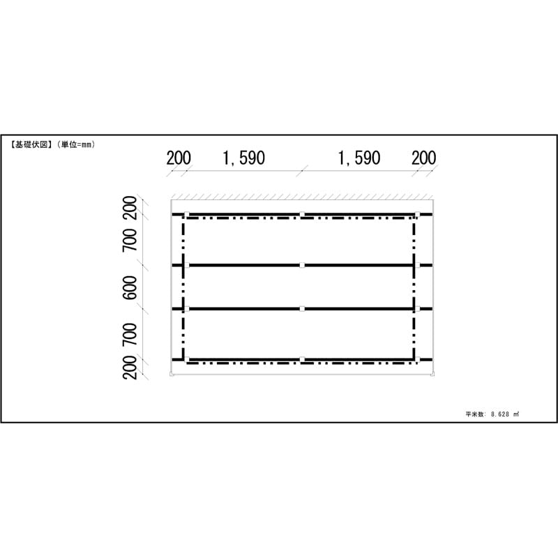 LIXIL リクシル 人工木ウッドデッキ 樹ら楽 プレーンタイプ 2.0間（3650mm） × 8尺（2428mm） 幕板Bセット 束柱Aタイプ（固定） ロング束柱（1000mm） 