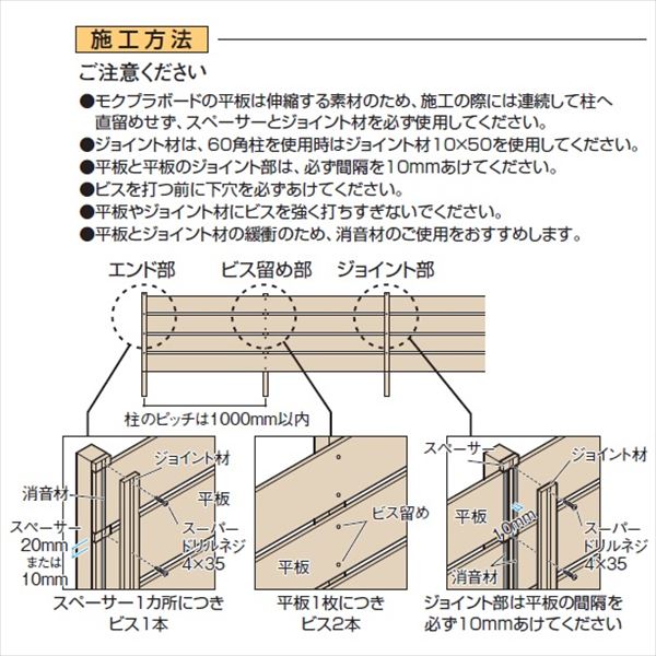 タカショー モクプラボード スペーサーセット すき間20mmタイプ 5個入り（ビスは別途） 『ガーデニングDIY部材』 
