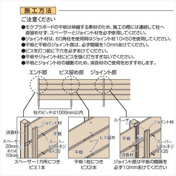 タカショー モクプラボード スペーサーセット すき間10mmタイプ 5個入り（ビスは別途） 『ガーデニングDIY部材』 