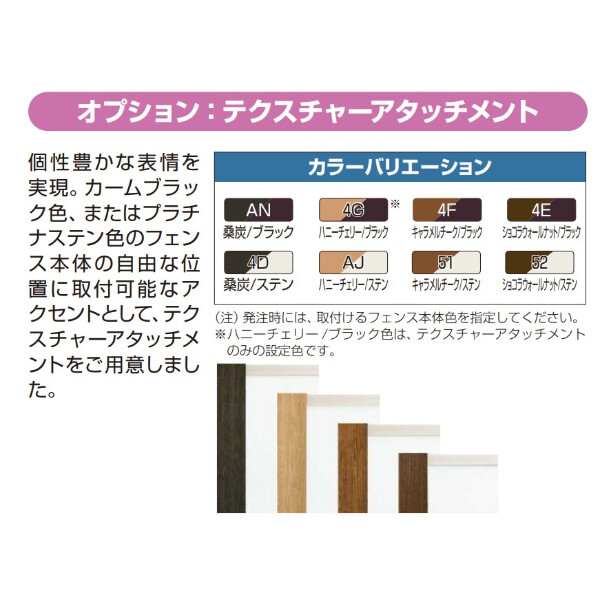 YKK フェンスオプション テクスチャーアタッチメント T80 