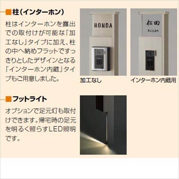 リクシル ファンクションユニット アクシィ1型 セット6 ＊表札はネームシールとなります 『機能門柱 機能ポール』 