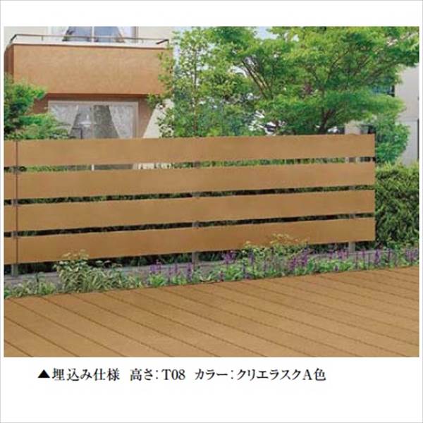 リクシル 樹ら楽ステージ ボードラインフェンス 柱部材 デッキ施工仕様ウッドパーディション柱 70角柱取付部材セット 連結用 T10 『リクシル』 『ウッドデッキ 人工木 フェンス』 オータムブラウン