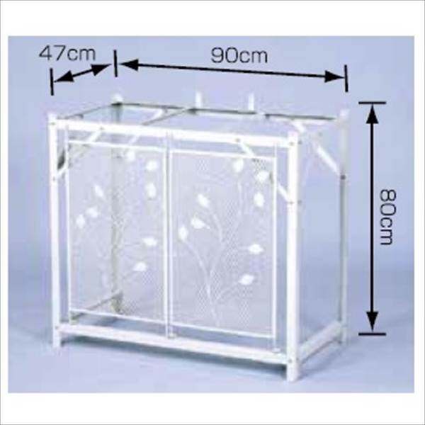 グリーンライフ　エアコン室外機カバー：AC-78MM＋収納庫：HS-83セット　AC-78MM＋HS-83 