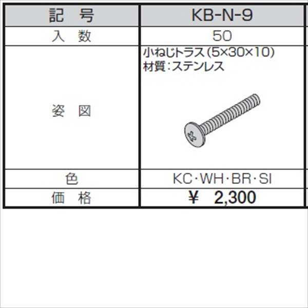 三協アルミ α-Pro アルファプロ ねじセット （50個入り） 小ねじトラス（5×30×10） KB-N-9 『外構DIY部品』 形材色