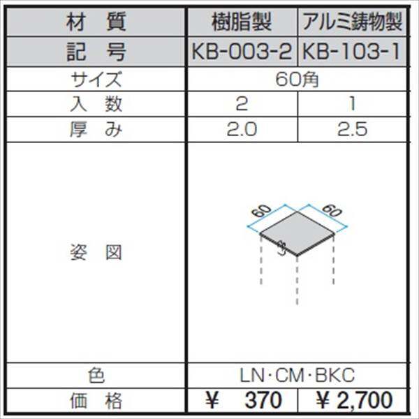 三協アルミ α-Pro アルファプロ ホロー材キャップ アルミ鋳物製（1個入り） 60角 KB-103-1 『外構DIY部品』 木調色