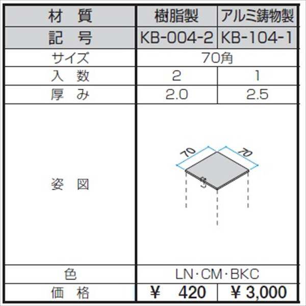 三協アルミ α-Pro アルファプロ ホロー材キャップ アルミ鋳物製（1個入り） 70角 KB-104-1 『外構DIY部品』 木調色