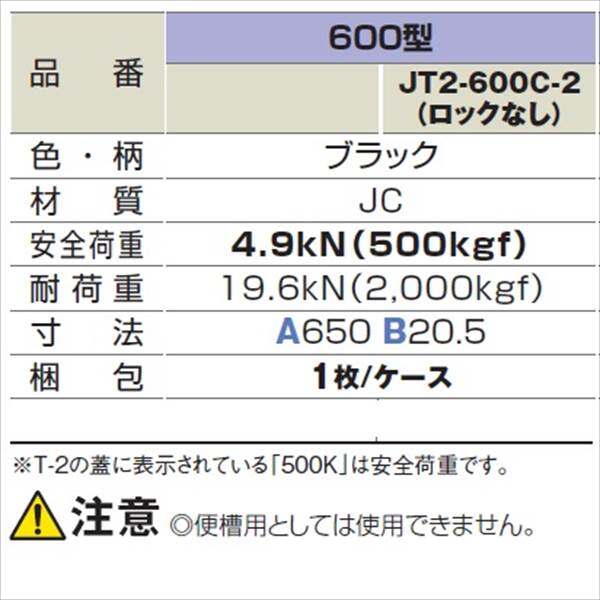 Joto マンホール蓋のみ 600型 JM-600C-2 - 2
