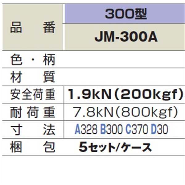 城東テクノ 枠付マンホールカバー 角枠セットAタイプ 300型 JM-300A 5セット入 『外構DIY部品』 ブラック(JC)
