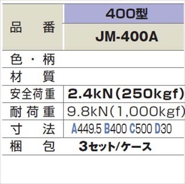 城東テクノ 枠付マンホールカバー 角枠セットAタイプ 400型 JM-400A 3セット入 『外構DIY部品』 ブラック(JC)