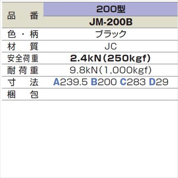 城東テクノ 枠付マンホールカバー 丸枠セットBタイプ 200型 JM-200B 5セット入 『外構DIY部品』 ブラック(JC)