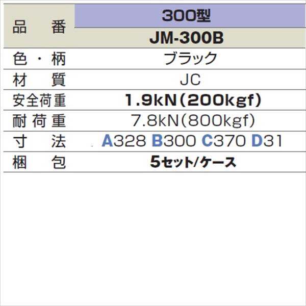 城東テクノ 枠付マンホールカバー 丸枠セットBタイプ 300型 JM-300B 5セット入 『外構DIY部品』 ブラック(JC)