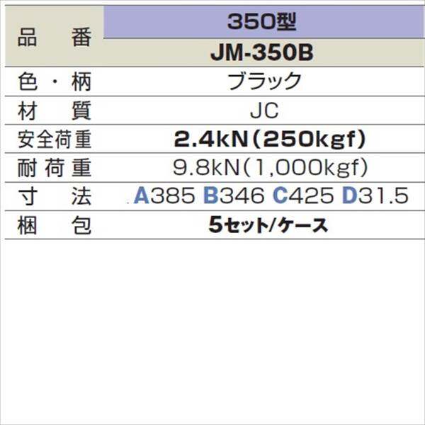 城東テクノ 枠付マンホールカバー 丸枠セットBタイプ 350型 JM-350B 5セット入 『外構DIY部品』 ブラック(JC)