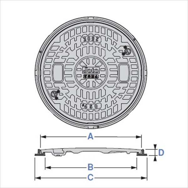 Joto マンホール丸枠セット 450型 JM-450B-2 - 2