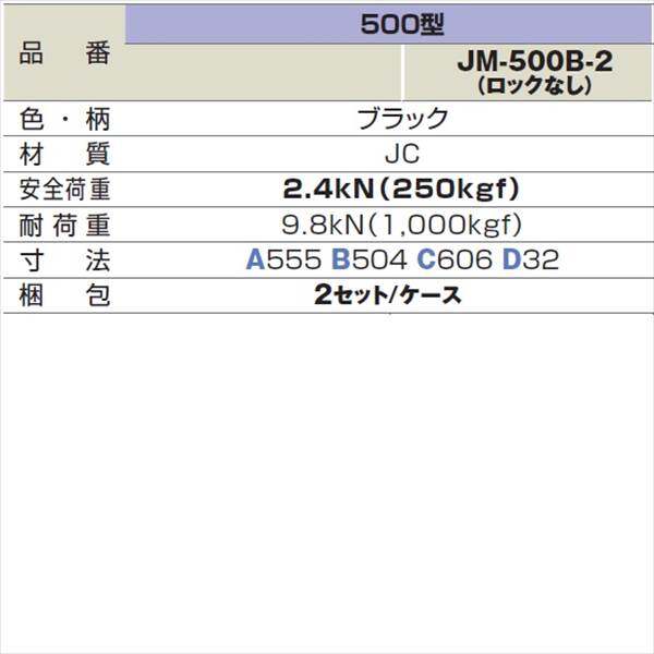 城東テクノ 枠付マンホールカバー 丸枠セットBタイプ 500型／ロックなし JM-500B-2 2セット入 『外構DIY部品』 ブラック(JC)