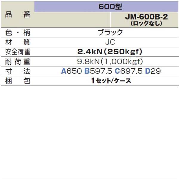 城東テクノ 枠付マンホールカバー 丸枠セットBタイプ 600型／ロックなし JM-600B-2 1セット入 『外構DIY部品』 ブラック(JC)