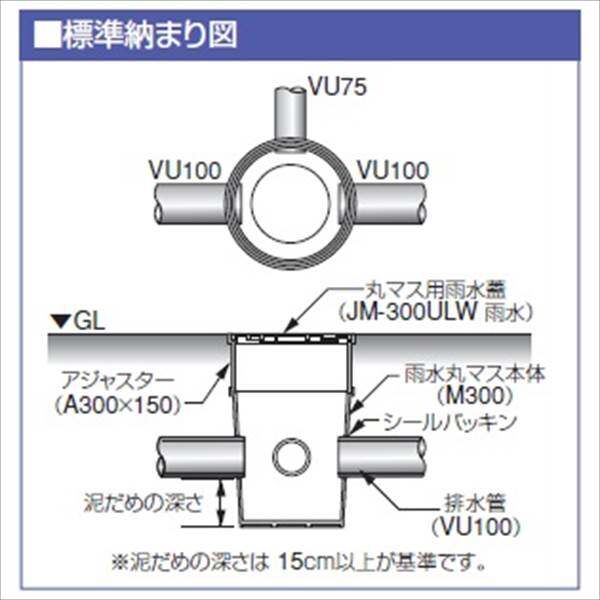城東テクノ 雨水丸マス 300型／高さ400mm M300 5コ入 『外構