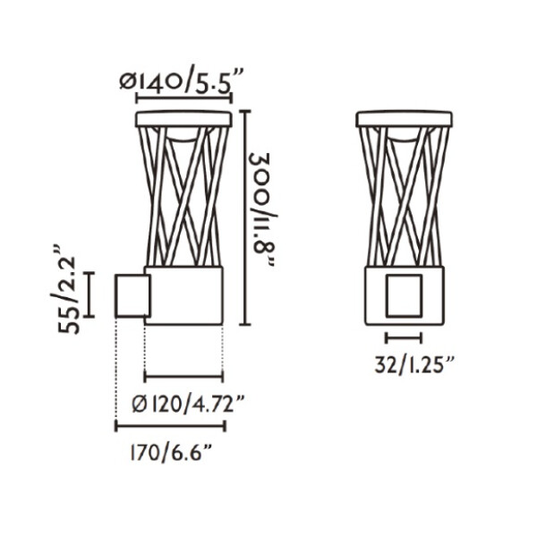 ゴーリキアイランド　TWISTツイスト LED ダークグレー ウォールランプ　FA71285 ダークグレー