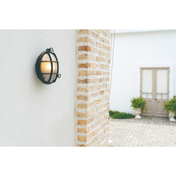【入荷待ち商品】ゴーリキアイランド　　BH2028　BK FR LE　くもりガラス　ウォールライトブラック　　700214 ブラック