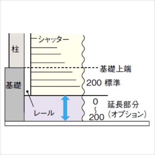 ヨドガレージ　ラヴィージュ用オプション　シャッターの延長（1枚あたり）　+200mmまで　＊基本棟用 