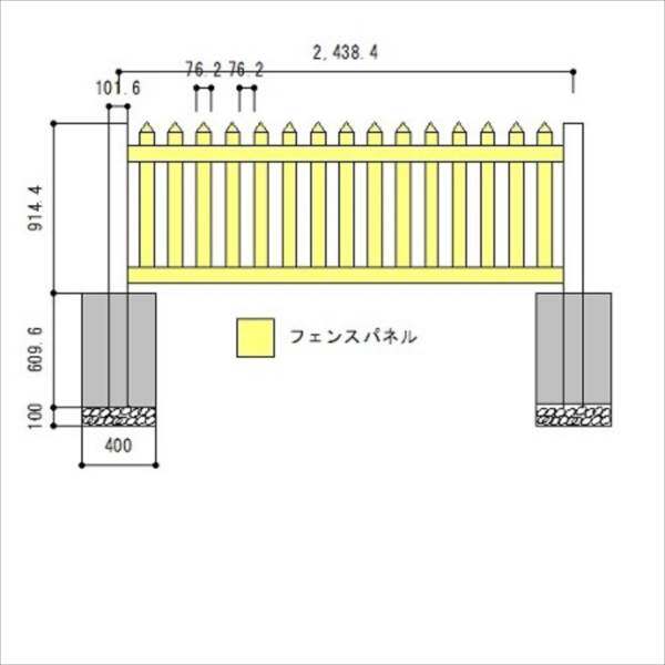 スプレッドイーグルズ　カントリーピケットフェンス1　高さ900ワイド　CP1-3H8W　＊本体1枚の価格です　『樹脂フェンス　柵』 