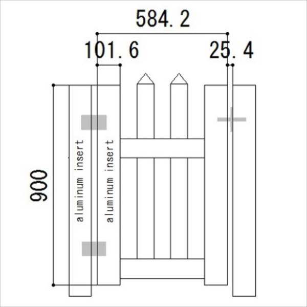 スプレッドイーグルズ　カントリーピケット　【受注生産品】3ゲート　3HSサイズ  CP3gate-3HS　『樹脂フェンス　柵』 